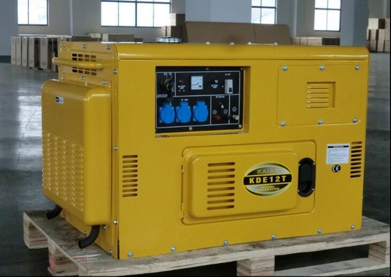 Generatore diesel silenzioso raffreddato aria di KDE12T, portatile silenzioso del generatore di corrente