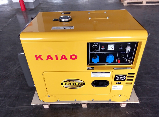 Generatori diesel silenziosi 2KW - 10KW CA KDE6500T di inizio di chiave di monofase piccoli