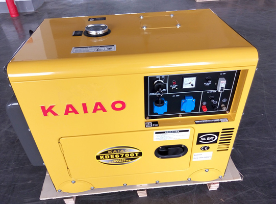 Generatori diesel silenziosi 2KW - 10KW CA KDE6500T di inizio di chiave di monofase piccoli