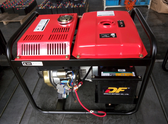 generatori di corrente silenziosi portatili rossi 2KW con il sistema elettrico di inizio della mano e di inizio
