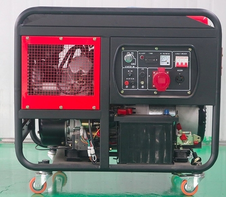 Motore a 2 cilindri raffreddato ad aria 10kva 10kw generatore diesel con ruote