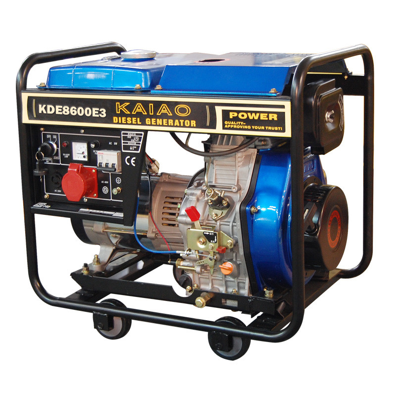 Dispositivo d'avviamento diesel aperto di ritrazione del generatore della struttura 6.3Kva per la fabbrica/l'olio archivati