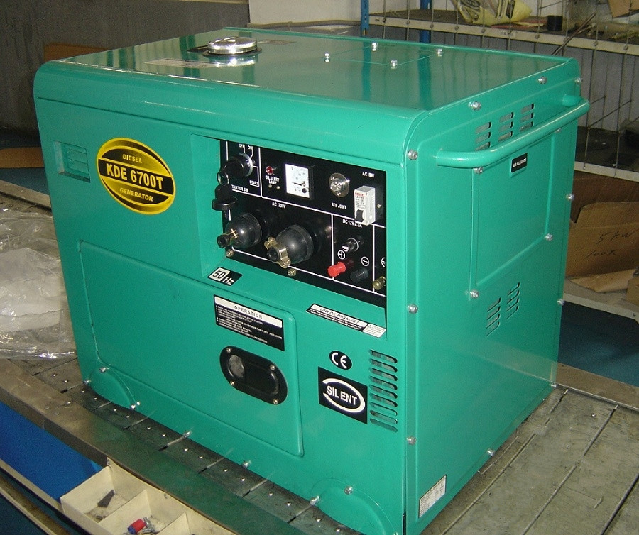piccoli generatori diesel insonorizzati 5KW per backup domestico, generatore di corrente diesel portatile